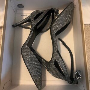 Black and sliver Michael Kors heels